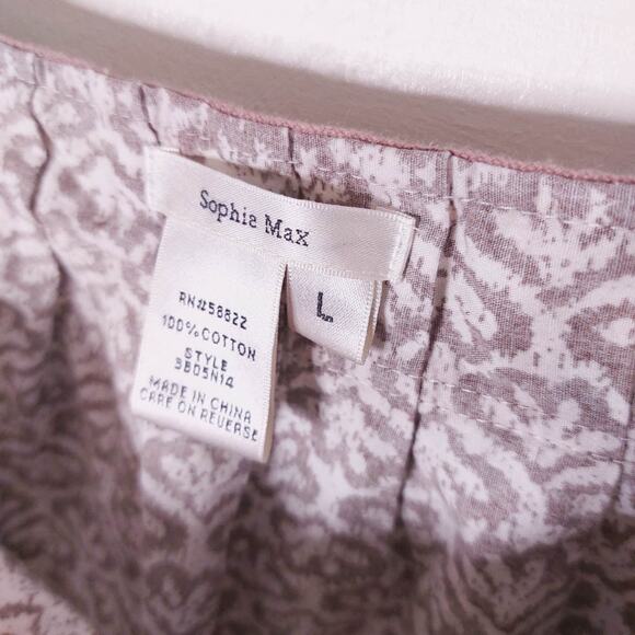 Sophie Max Pleated Boho Cotton Patterned Skirt Large - Picture 6 of 6